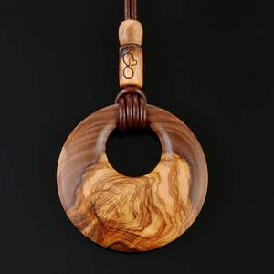 COLLIERS FROIDS POUR FEMMES HOMMES NATUREL GRAND BOHO TRIBAL SONO Pendentif EN BOIS sur cordon réglable Collier fait main - Product Image 6