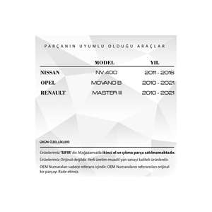 Rétroviseur Signal Pour Renault Master 3, Opel, Nissan-Gauche-Blanc - Product Image 3