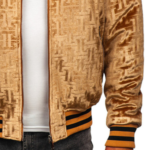 ขายส่งโลโก้ OEM ที่กําหนดเองพิมพ์แจ็คเก็ตบอมเบอร์สําหรับผู้ชาย / แพทช์เย็บปักถักร้อยผู้ชายถนนสูงแจ็คเก็ตบอมเบอร์สําหรับขาย - Product Image 6