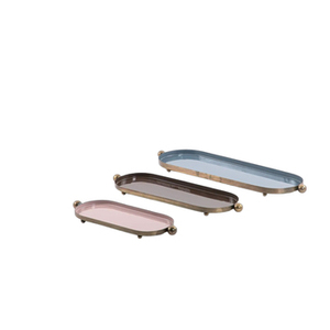 Lot de 3 plateaux de service métalliques Forme personnalisée Design merveilleux Idéal pour servir Best-seller Plateau en métal de différentes tailles - Product Image 5
