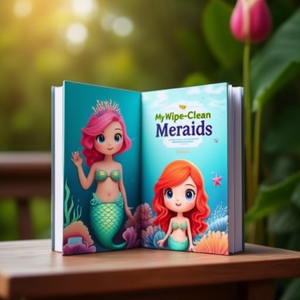 หนังสือเช็ดทำความสะอาดได้ของฉัน นางเงือก - Product Image 3