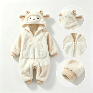 Mochila de disfraz de cordero de peluche personalizada con relleno de algodón PP para recién nacidos hasta 14 años, unisex, para fiestas. - Product Image 3