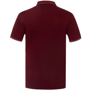 Chemise rayée anti-plis à manches courtes en jersey de coton respirant, personnalisable avec impression sérigraphique - Product Image 6