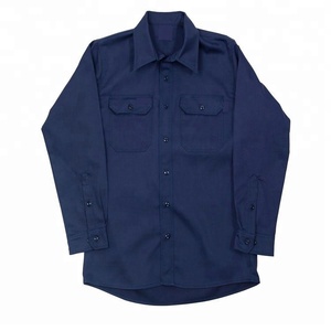 เสื้อช่างเชื่อมผ้าฝ้าย100% มี2กระเป๋าด้านหน้าสะท้อนแสงเสื้อผ้าประกันแรงงาน
