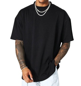 T-shirts d'été unisexes en gros, haute qualité, pour hommes, coupe oversize, épaules tombantes, en coton doux, unis, tendance, MADE BY HS - Product Image 2