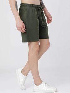 กางเกงขาสั้นผ้าแคนวาสสำหรับผู้ชายกางเกงขาสั้นกีฬาลำลองพร้อมโลโก้ออกแบบได้ตามต้องการสำหรับวิ่งมีเชือกผูกด้านข้าง - Product Image 2