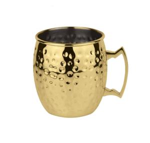 Venta caliente de Metal 550ml martillado cobre puro Moscú mula tazas con asa para bebidas frías cerveza vino bares fiestas - Product Image 2