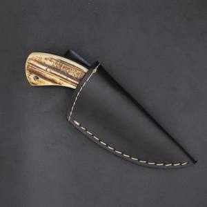 Cuchillo EDC de Acero Inoxidable de 6 Pulgadas con Hoja Fija de Punta Caída, Grado Industrial, Forjado Nórdico, Mango de Cuerno de Ciervo, OEM Personalizable, Full Tang - Product Image 4