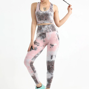 Conjunto de Yoga de dos piezas con patrón sólido para mujer Ropa deportiva de etiqueta privada personalizable en todos los tamaños disponibles para la venta - Product Image 4