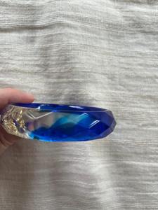 Nouveauté 2025 Bracelet manchette en résine couleur ivoire Bracelet en résine avec plusieurs pierres précieuses empilables à la main - Product Image 6