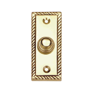 Antique Finish Brass Bell <b>Push</b> With Screws For Easy Mounting Durable Weatherproof Bell <b>Push</b> Geo For Exterior Use - Product Image 5