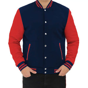 Lightweight High Performance Winter Letterman <b>Jacket</b> with Stand Collar and Front Logo Warm Insulated Fabric for Outdoor Use - Product Image 1