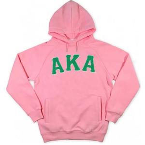 Customized Winter Cotton Fleece Printed Embroidered Hoodie Fraternity High Quality Greek Women Breathable <b>Sweatshirts</b> Front - Product Image 3