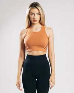 Cropped <b>Women</b> <b>Tank</b> <b>Top</b> Ribbed Knit Fabric Fashion Fit OEM Custom Branding - Product Image 1