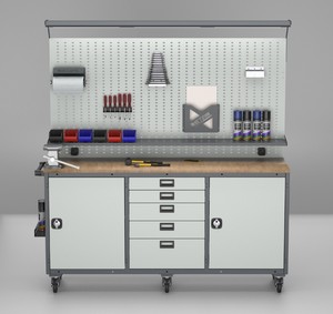 เฟอร์นิเจอร์โรงงานอุตสาหกรรม ตู้เก็บเครื่องมือ ระบบเพ็กบอร์ด ดีไซน์แบบโมดูลาร์ OEM DETAY เคลือบผงไฟฟ้าสถิตย์ สำหรับอุตสาหกรรมยานยนต์ - Product Image 1