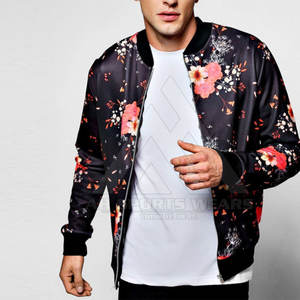 เสื้อแจ็กเก็ตบอมเบอร์สำหรับผู้ชายเสื้อแจ็กเก็ตบอมเบอร์พิมพ์ลายตามสั่ง - Product Image 2
