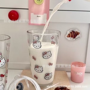 แก้วแก้วใสทนความร้อนขนาดใหญ่ลายแมวเต็มจอ สำหรับนม กาแฟ น้ำผลไม้ อาหารเช้า - Product Image 4
