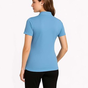 เสื้อผู้หญิงแบบ OEM สั่งทำขายส่ง พิมพ์โลโก้ตามต้องการ ผ้าแคนวาสเนื้อนุ่ม ระบายอากาศได้ดี กันยับ ผ้าฝ้าย 100% แบบถัก - Product Image 3