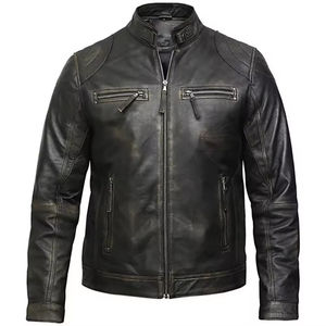 Chaqueta de Hombre de Piel de Vaca Recubierta, Ecológica, Impermeable, de Secado Rápido, con Cuello Alto, Logotipo Personalizado y Decoración Frontal - Product Image 4