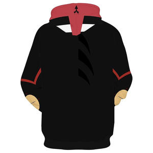 Sweat-shirt à capuche Hazbi Hotel Alastor unisexe personnalisé motif solide pull-over techniques brodées tissu en polyester pour le printemps - Product Image 4