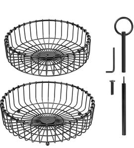 Home Hotel Restaurant Cafe Table Top Decorative Iron <b>Wire</b> <b>Basket</b> Food Storage Fruit <b>Basket</b> Sustainable Quality Round Shape - Product Image 5