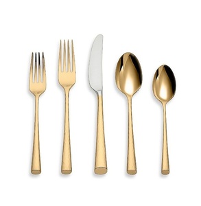 Couverts dorés en acier inoxydable pour hôtels, restaurants, restauration, événements, fêtes et gastronomie - Product Image 1