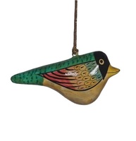OISEAUX MACHINS EN PAPIER MACHINÉ ET PEINT À LA MAIN POUR DÉCORATIONS DE NOËL BOULES SUSPENDUES