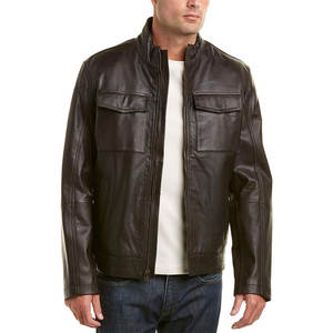 Men's Leather Jacket Biker <b>Distressed</b> Leather <b>Top</b> Quality Material Plus Size Men's Jackets - Product Image 6