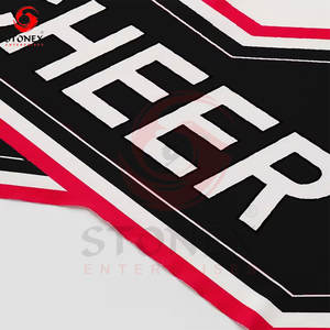 ชุดยูนิฟอร์มเชียร์ลีดเดอร์ของผู้หญิงผ้าโพลีเอสเตอร์น้ำหนักเบาแห้งเร็วสีกำหนดโลโก้ได้เอง - Product Image 5