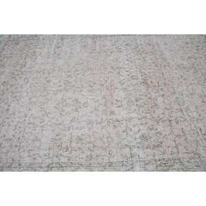 Alfombra Turca de 6.9x10.4 pies, Alfombra Vintage, Alfombra Blanca de Patchwork de Lana - Product Image 4
