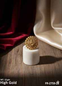 Bagues de doigt en or de luxe, fabriquées à la main, bijoux ethniques indiens, élégantes bagues traditionnelles pour les mariages et les festivals - Product Image 5