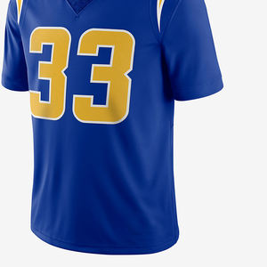 Camiseta Deportiva Personalizable de Fútbol Americano para Hombre, Cuello en V, Poliéster, Nombre y Número Bordados, Transpirable, Secado Rápido, Informal - Product Image 5