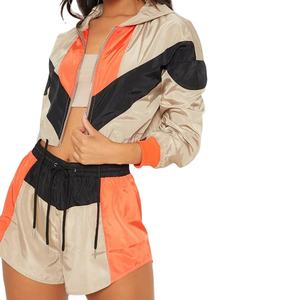 Conjunto Corto de Chaqueta Cortavientos Ligera, Ecológica y Transpirable de Alta Calidad para Mujer, Diseño 2026, Ropa Urbana Sólida - Product Image 1