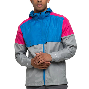 Customized Woven <b>Lightweight</b> Outdoor Autumn Hooded Windbreaker <b>Jacket</b> <b>Men</b> Stand Collar Front Logo Breathable Windproof OEM - Product Image 1
