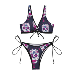 2025 conjunto de bikini de 2 piezas de moda para mujer DTF DTG pantalla y traje de baño de playa con impresión digital - Product Image 3