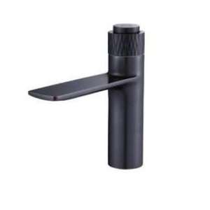 Mélangeur de lavabo à levier unique Cureo court durable Finition noire Robinet en laiton CU01025 Fournisseur de gros OEM Prix d'usine - Product Image 2