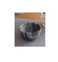Bol en marbre artisanal pour restaurant et bol en marbre de pierre brune de taille personnalisée au meilleur prix