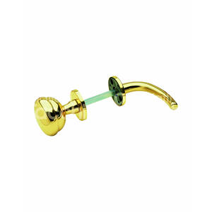 MILENA <b>KNOB</b> with handle in polished <b>brass</b> - Product Image 1