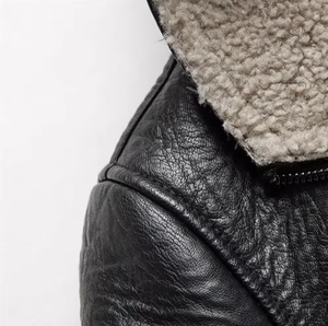 Top Trending Custom Double Faced Polar Fleece Leather Reversible Waterproof Breathable Eco-Friendly Motorcycle <b>Biker</b> <b>Jacket</b> Men - Product Image 4