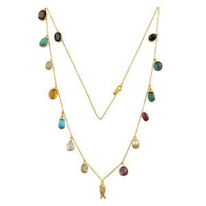 สร้อยคอแบบมีขอบของอัญมณีสีเงินสเตอริ่ง925ชุบทองหรูหราดีไซน์แฟชั่นทันสมัยเครื่องประดับอินเทรนด์ขายส่ง - Product Image 5