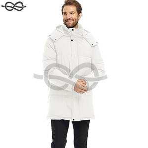 Abrigo de invierno para hombre, chaqueta cálida Parka, chaqueta acolchada impermeable y aislada con capucha extraíble para clima frío - Product Image 3