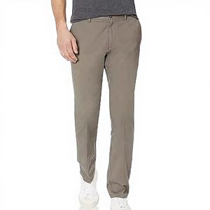 Nuevos Pantalones Chinos de Algodón Mezclado para Hombre, Ligeros, de Alta Calidad, Lavado Oscuro, Cintura Plana, Corte Recto, Formales, Casuales, para Golf, Venta al Por Mayor - Product Image 4