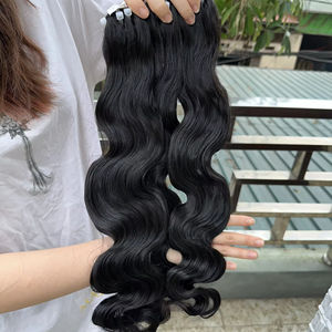 Wholesale Trending High Quality Black Body Wave Bundle Vietnamese Human <b>Hair</b> Training Heads for Black Women Vendors - Product Image 1