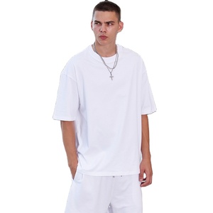 Men's Summer Casual Shorts <b>Set</b> <b>Knitted</b> Solid Lightweight Quick Dry Custom Breathable T-Shirts and Shorts - Product Image 1