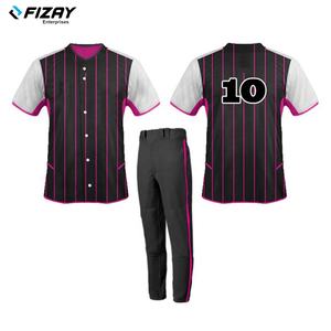 Vente en gros Ensemble d'uniformes de baseball et softball pour hommes de haute qualité Meilleurs designs pour jeunes Maillots de softball à impression personnalisée Bouton sublimé - Product Image 4