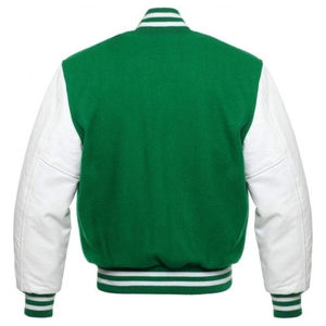 Venta al por mayor personalización American College chaqueta de béisbol para hombres tela de lana con logotipos bordados cuello alto estilo de invierno - Product Image 4