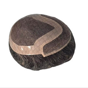 Peluca de Cabello Humano Taz Hair BD, Ondulado, Prótesis Capilar, 100% Cabello Remy Chino, con Frente de Encaje y Base Mono - Product Image 1