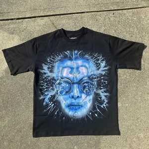 T-shirt Homme en Coton Épais 100% Personnalisé avec Logo OEM, Impression Silicone, Respirant, Séchage Rapide, Style Streetwear - Product Image 5