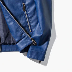 Chaqueta de Cuero para Hombre, Estilo Moderno, Venta al Por Mayor, con Cuello Alto y Logotipo Frontal, Resistente al Viento e Impermeable - Product Image 6