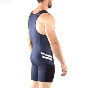 Camiseta de lucha libre personalizada para hombre Impresión digital Logo Spandex/Poliéster 200gsm Tela elástica Durable Transpirable Secado rápido - Product Image 4